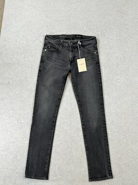 AG Adriano Goldschmied Mens Size 28Wx32L* Tellis Modern Slim Stretch Black Jeans